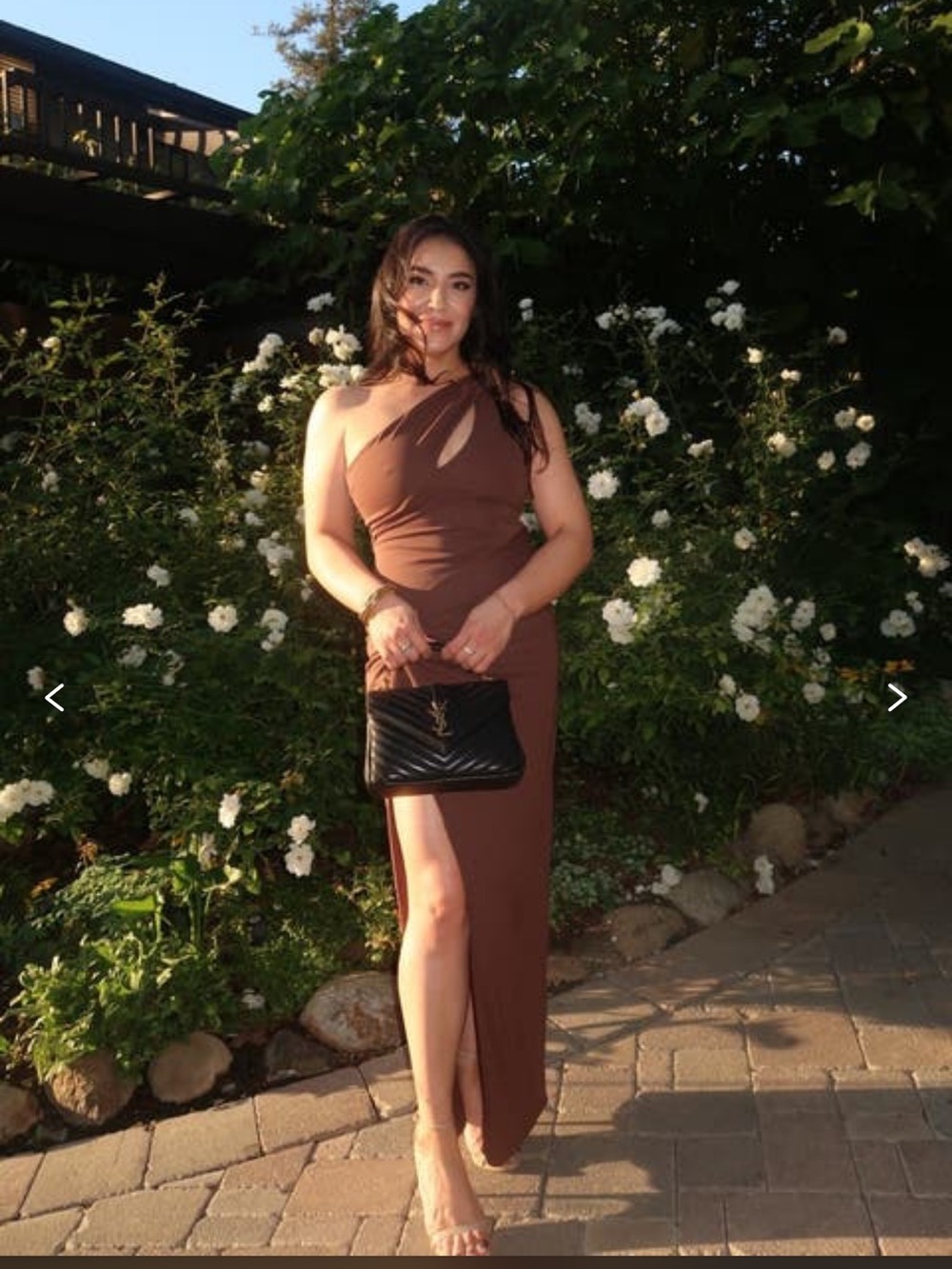 Nicholas One Shoulder Gown in Mocha Brown AU10/US6